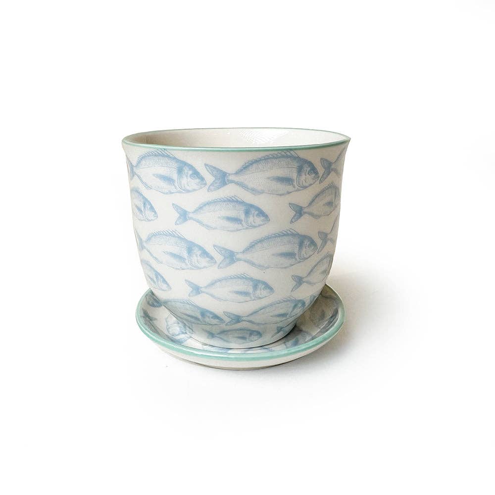 Liberte 5 Porcelain Pot with Saucer