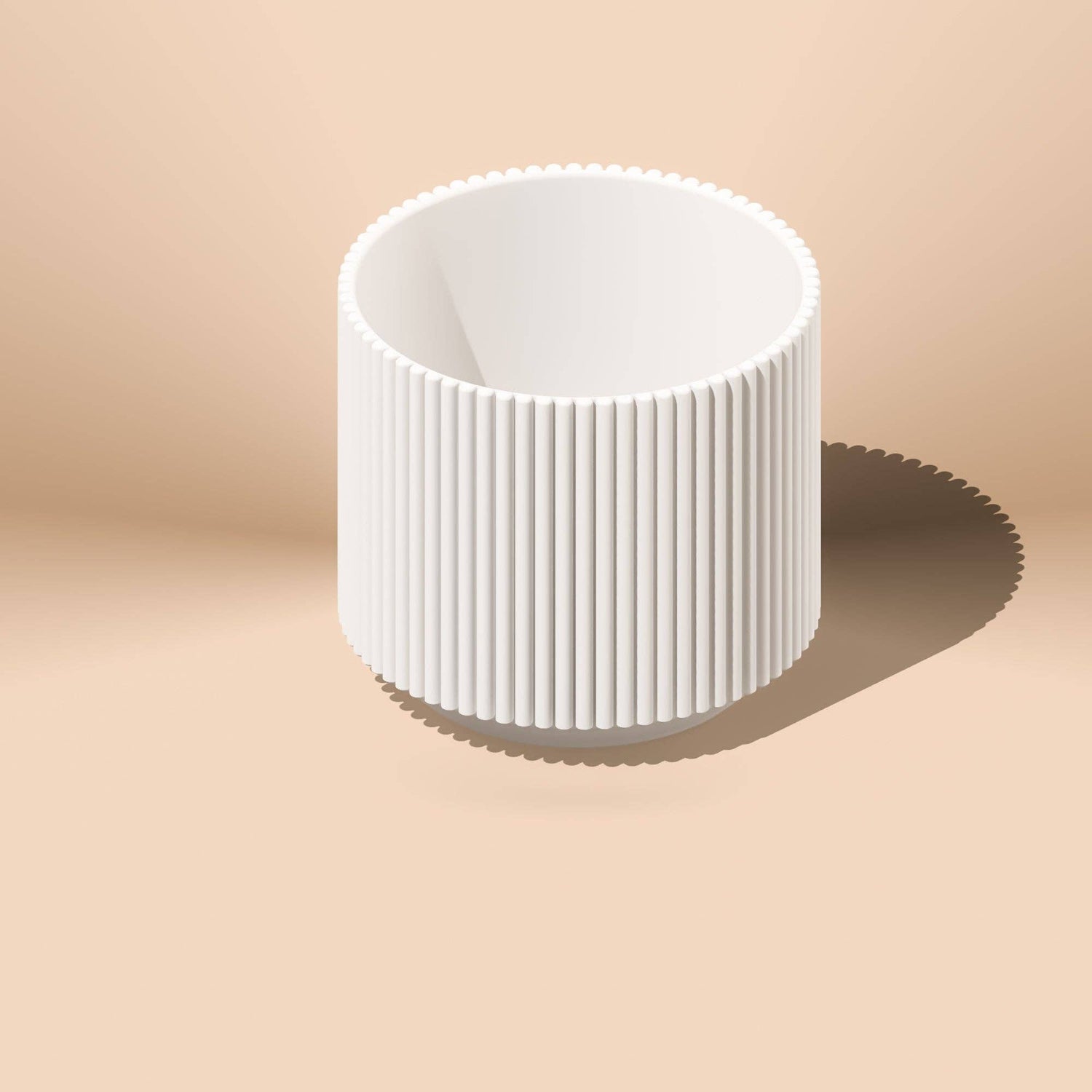 Mid-Century Mid Ribbed 3D Printed Planter