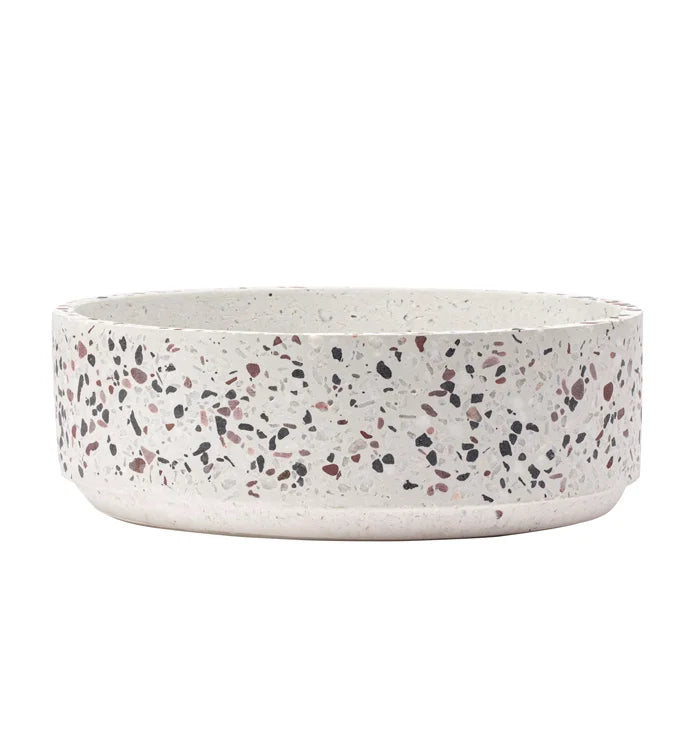 White Terrazzo Dish Garden