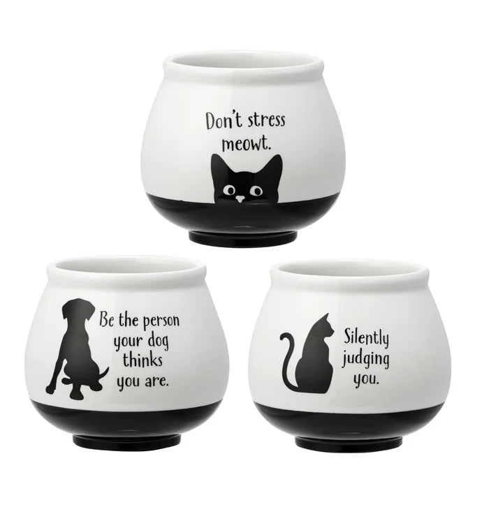 Witty Animal Black &amp; White Planter