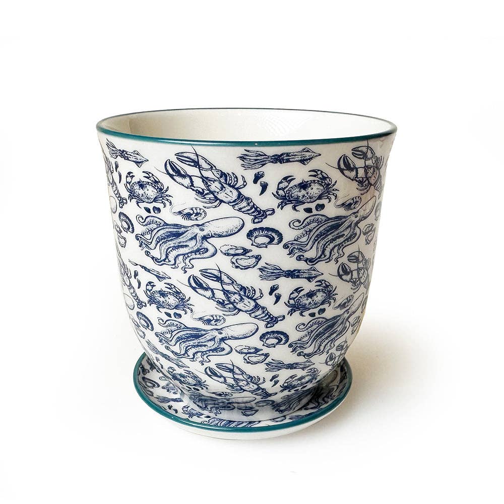 Liberte 5 Porcelain Pot with Saucer