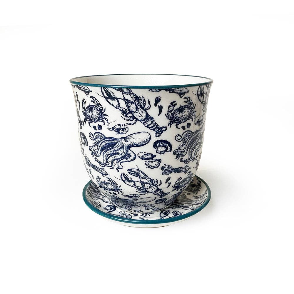 Liberte 5 Porcelain Pot with Saucer