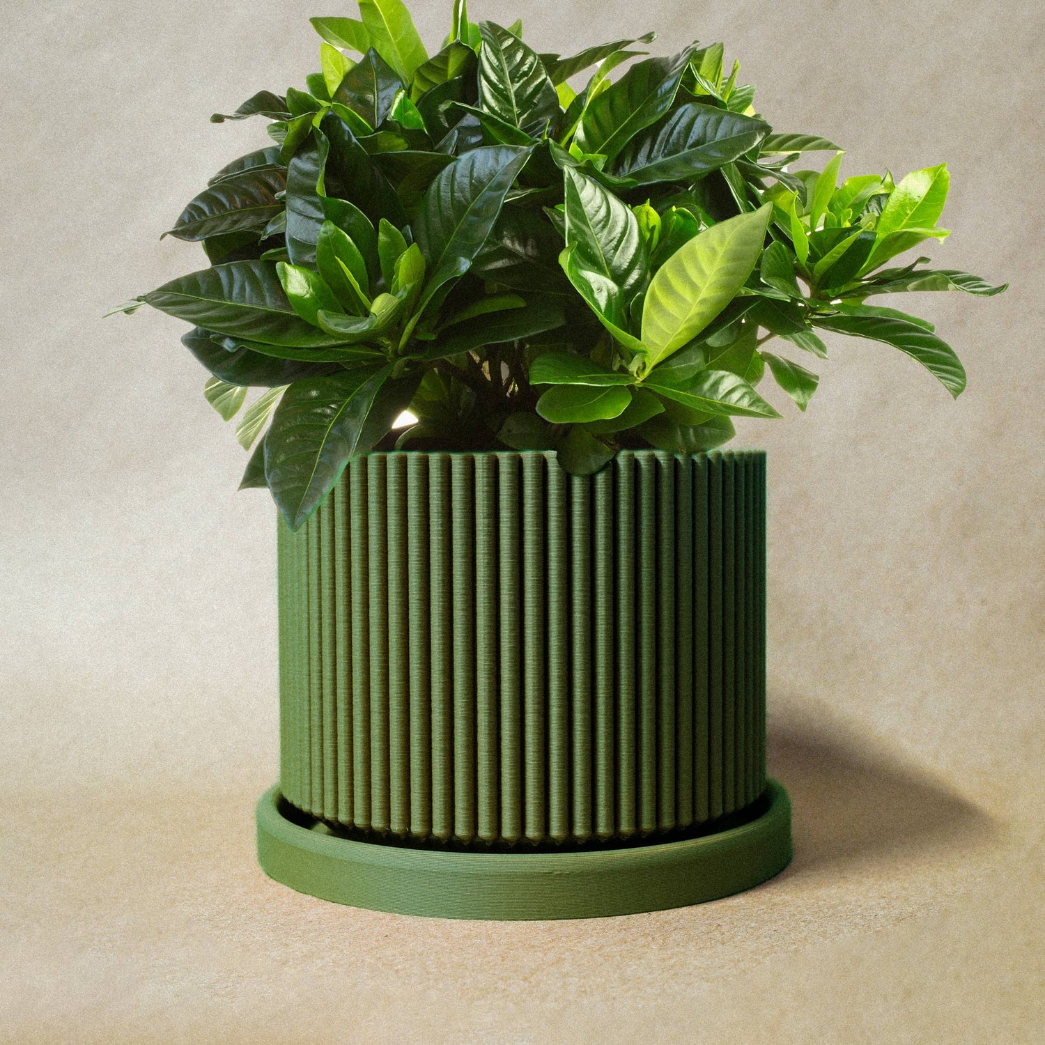 Mid-Century Mid Ribbed 3D Printed Planter