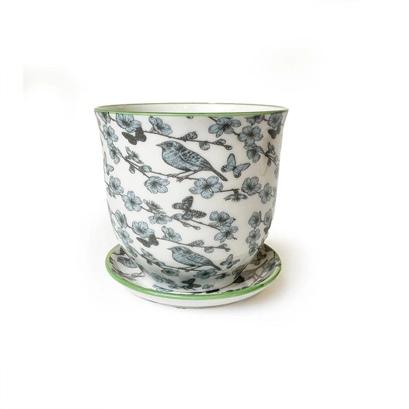 Liberte 5 Porcelain Pot with Saucer