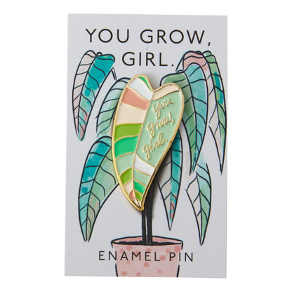 Grow Girl Enamel Pin