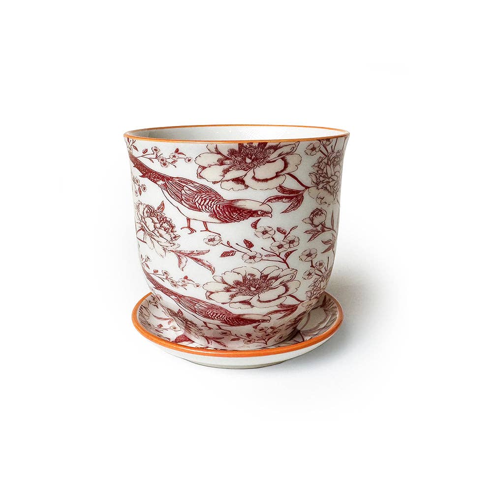 Liberte 5 Porcelain Pot with Saucer