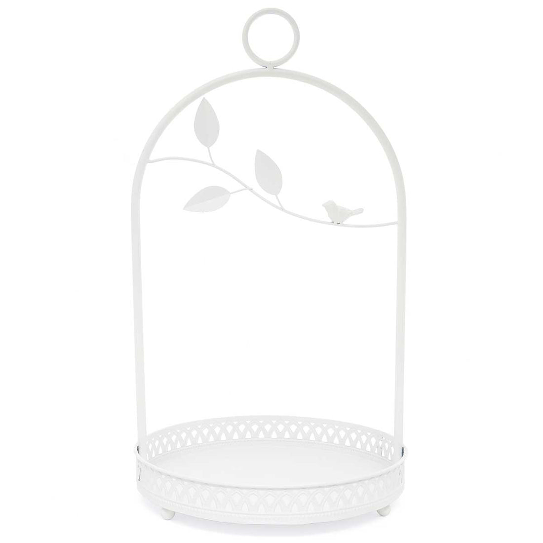 Bird and Leaf Metal Table Tray