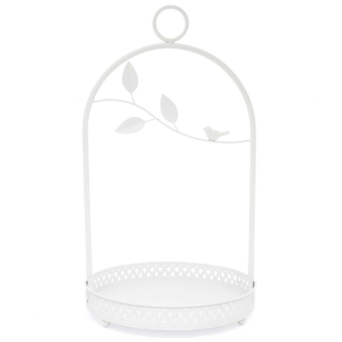 Bird and Leaf Metal Table Tray