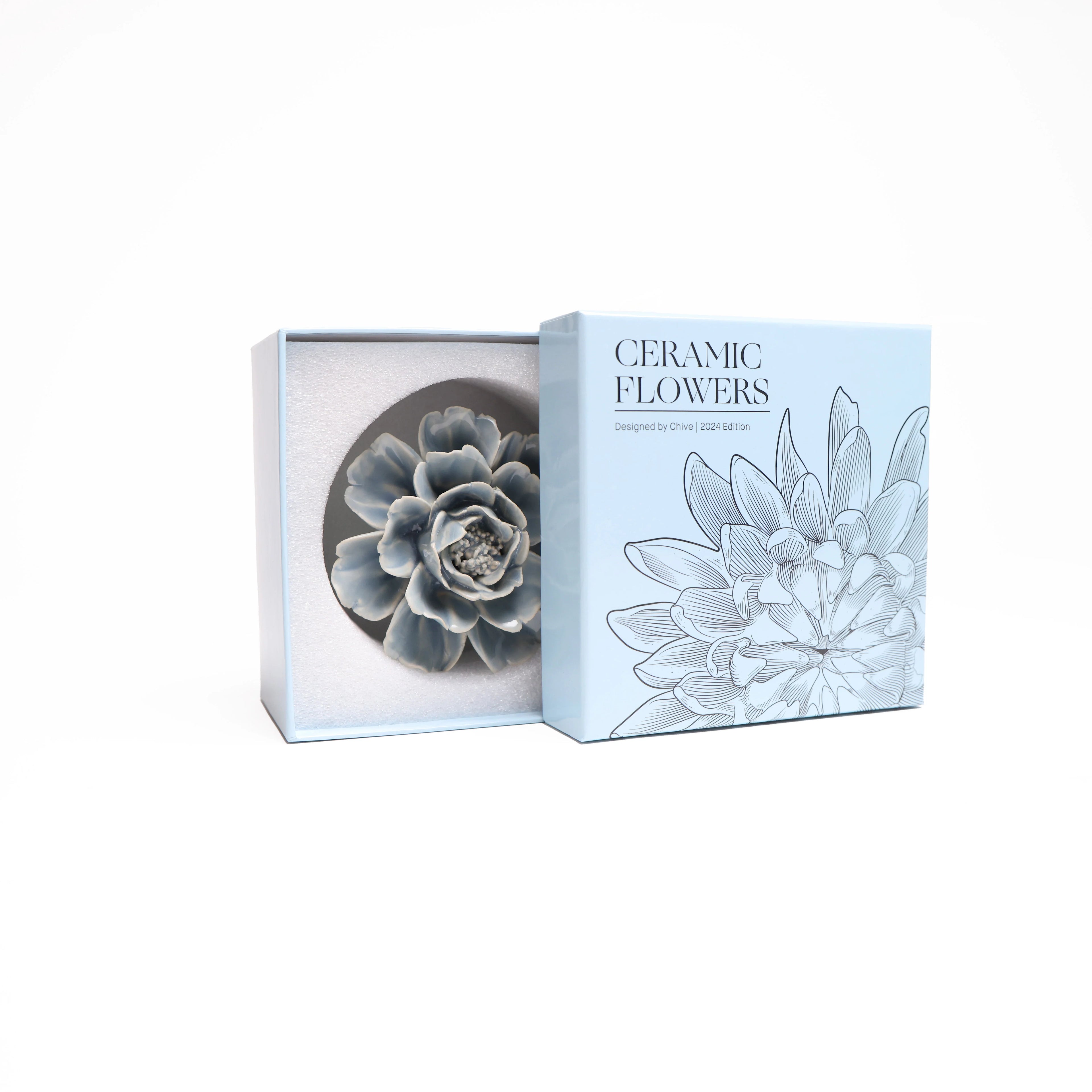 Ceramic Flower Wall Art Blue Rose