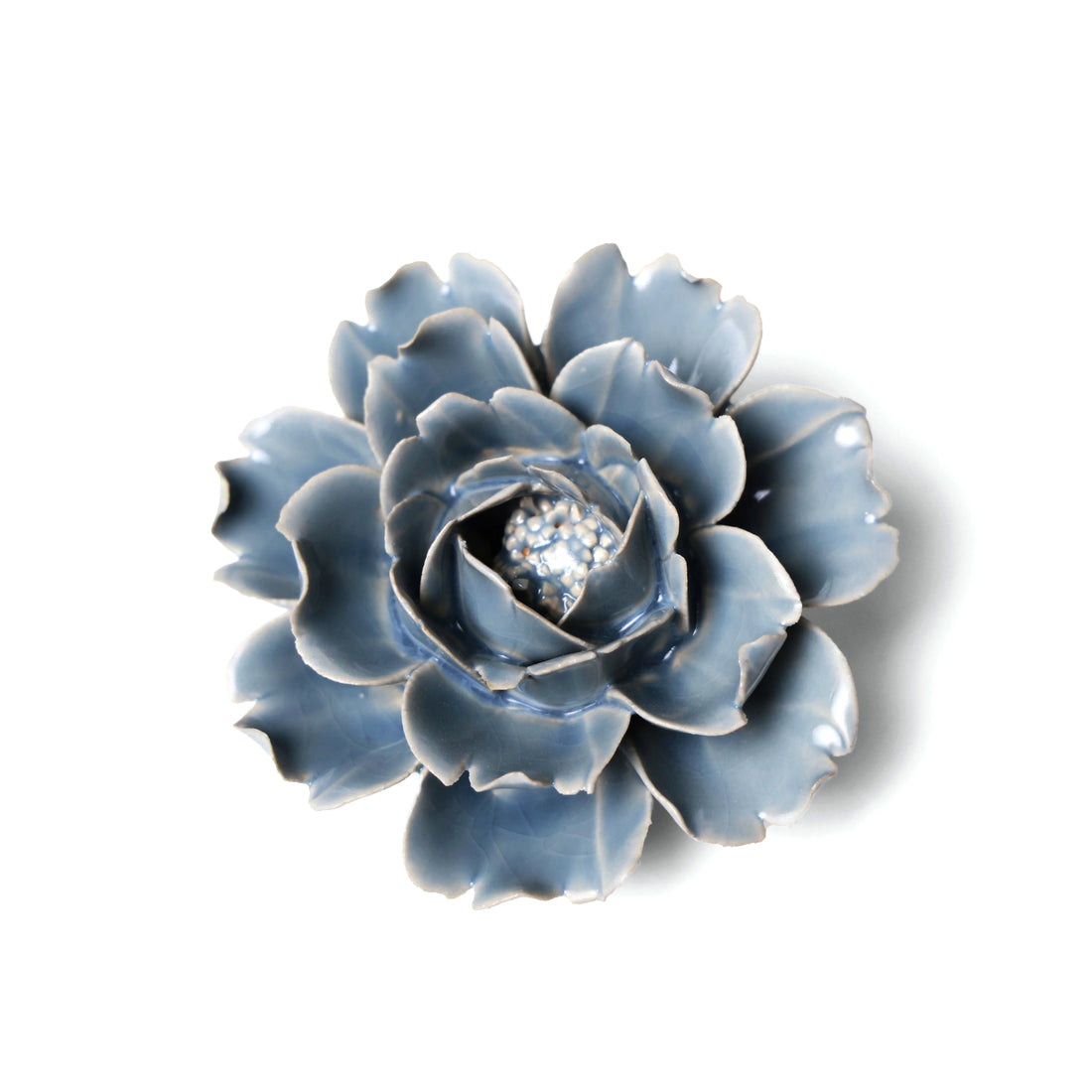 Ceramic Flower Wall Art Blue Rose