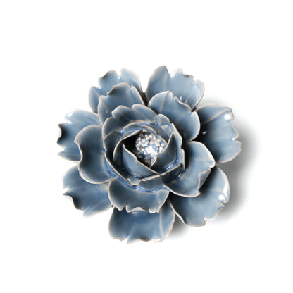 Ceramic Flower Wall Art Blue Rose