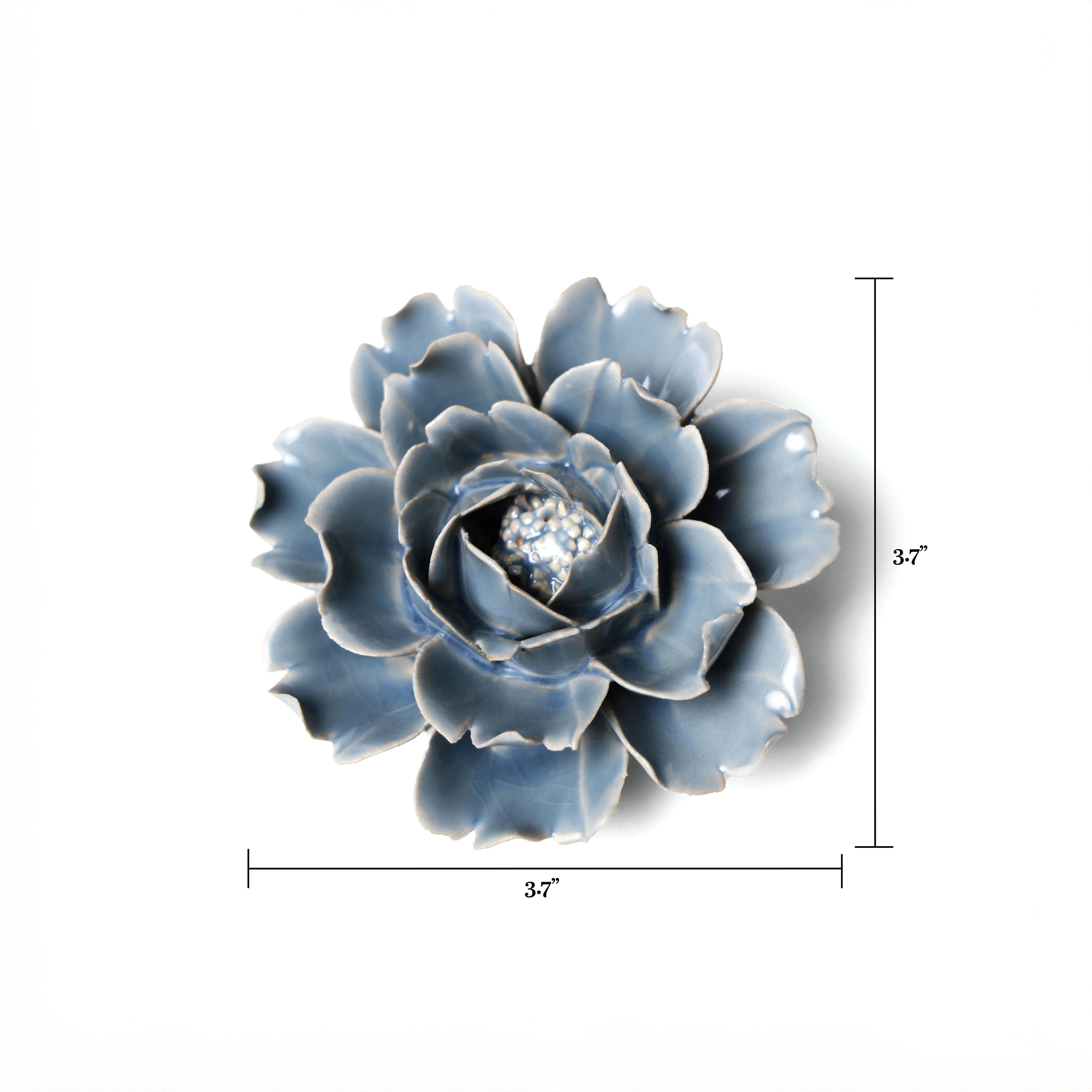 Ceramic Flower Wall Art Blue Rose