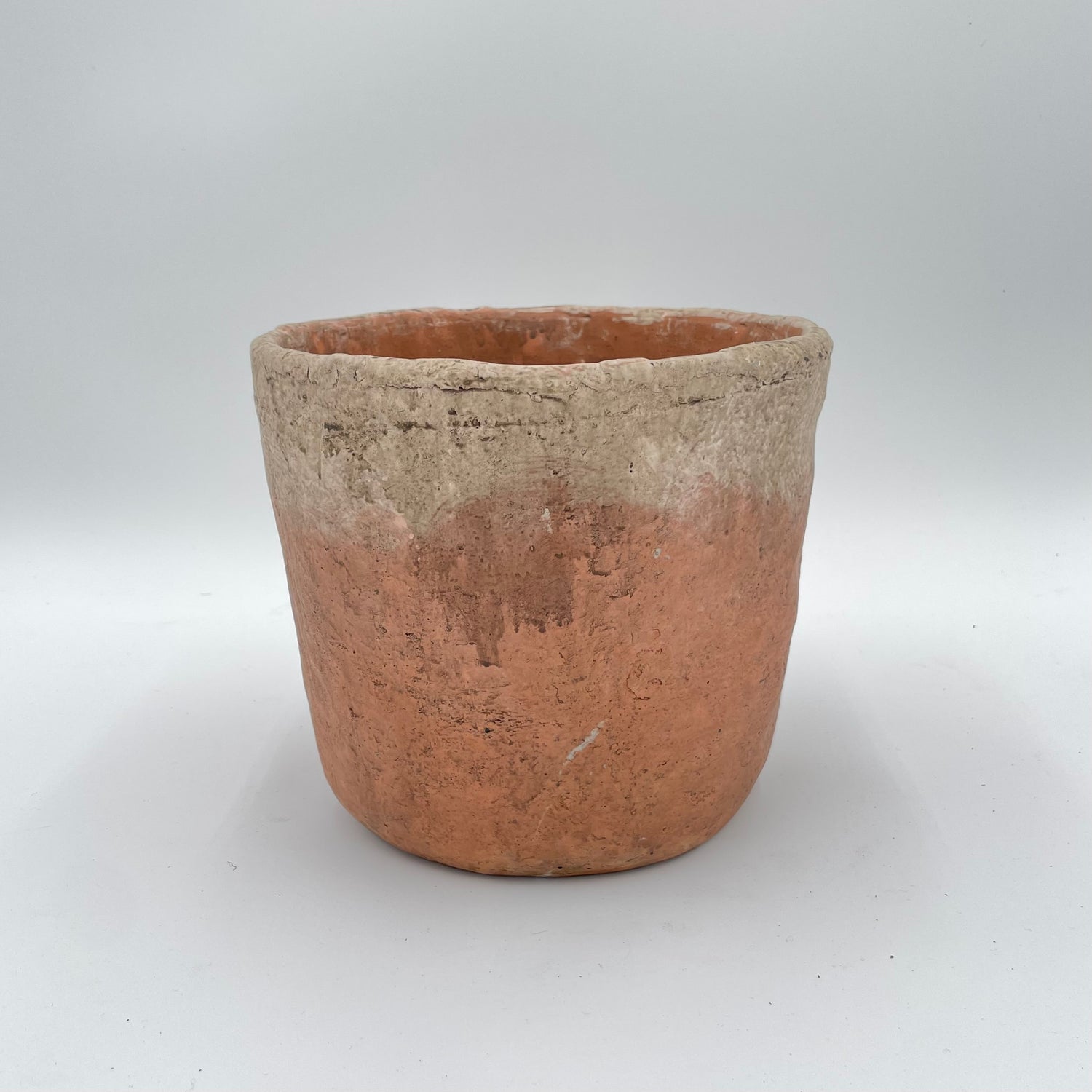 Weathered White Cement Terracotta Planter