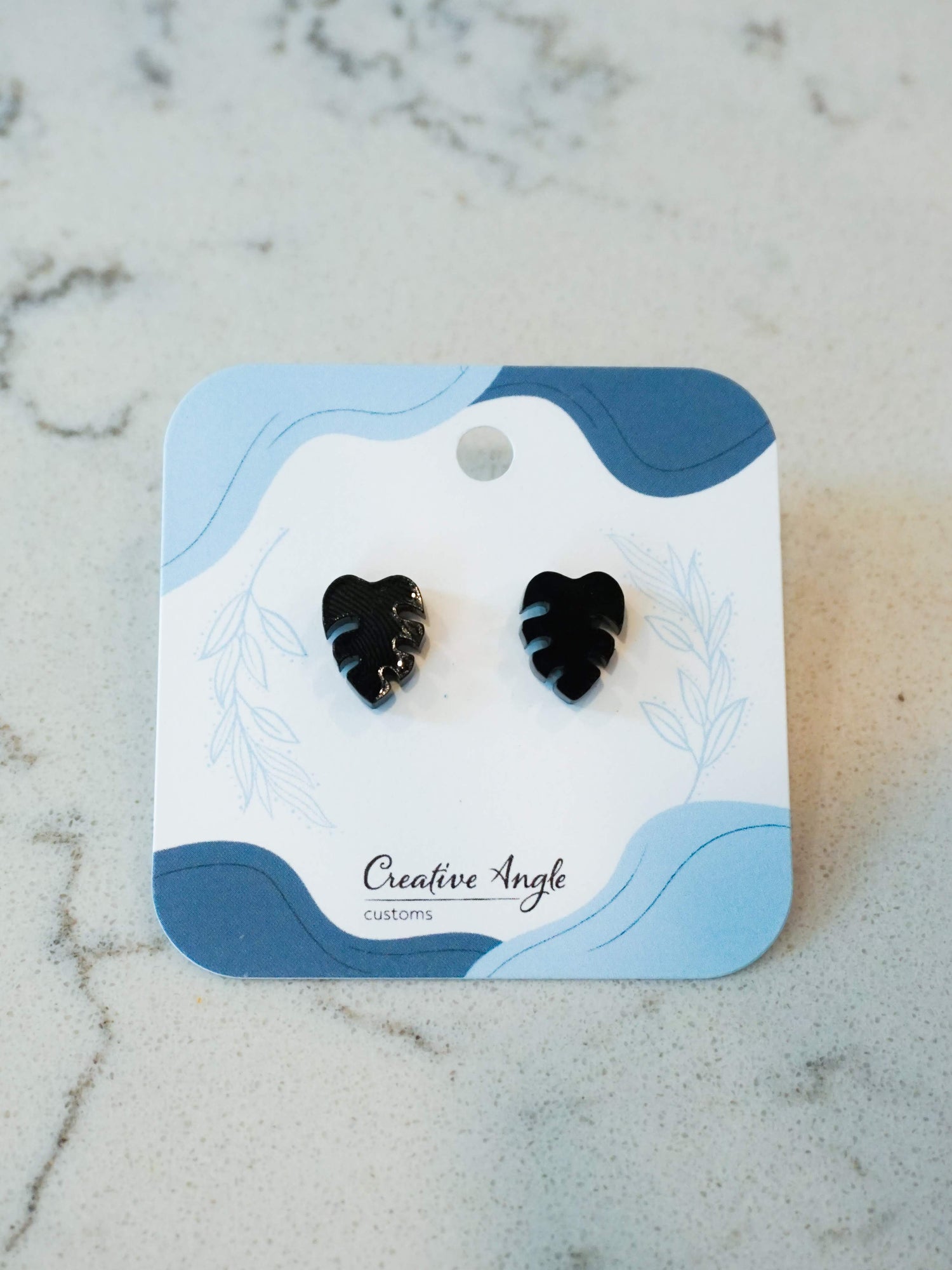 Monstera Leaf Acrylic Earrings