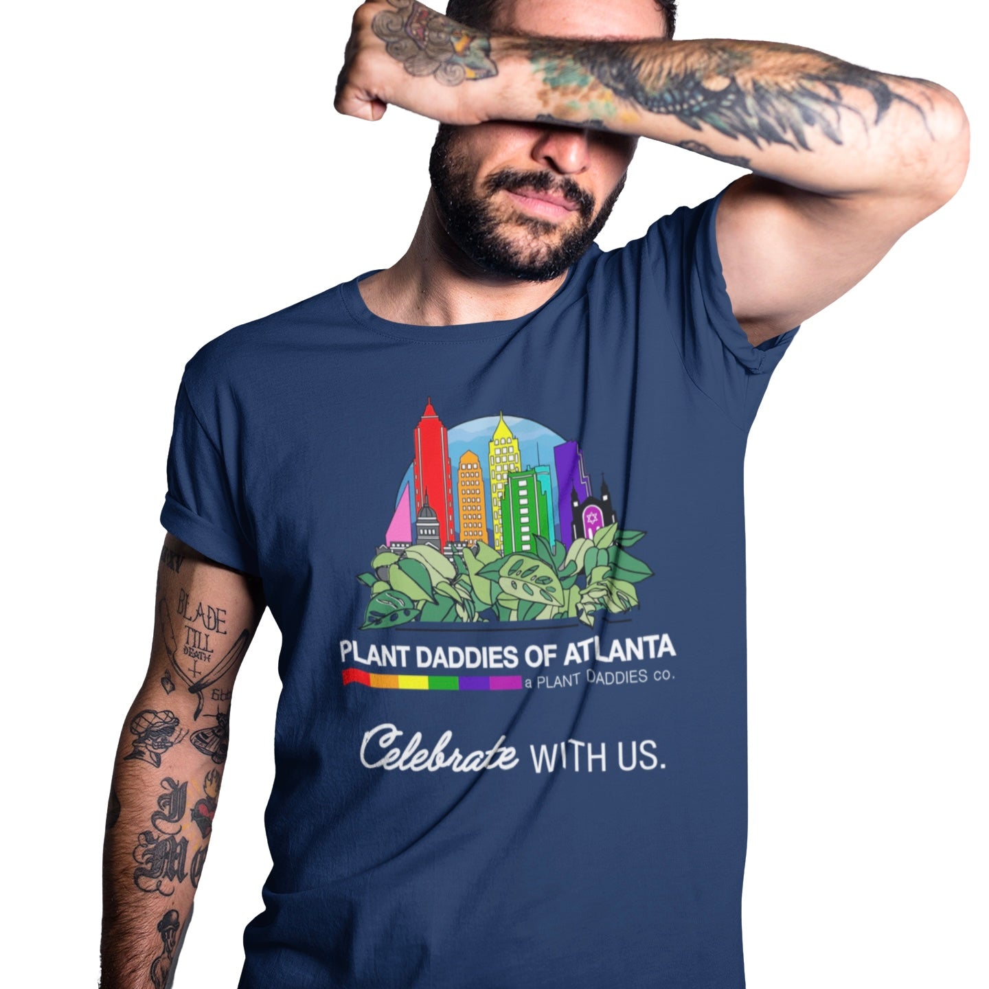 Plant Daddies of Atlanta Skyline Pride Shirt Midnight