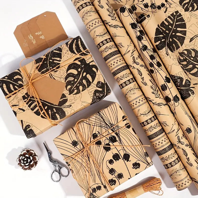 Premium Botanical Gift Wrapping Paper