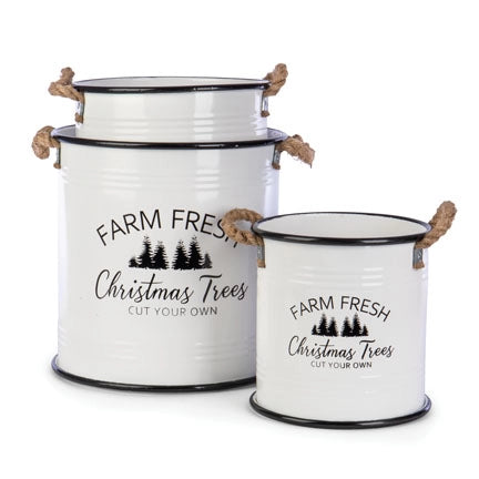 Christmas Tree Bucket Planters