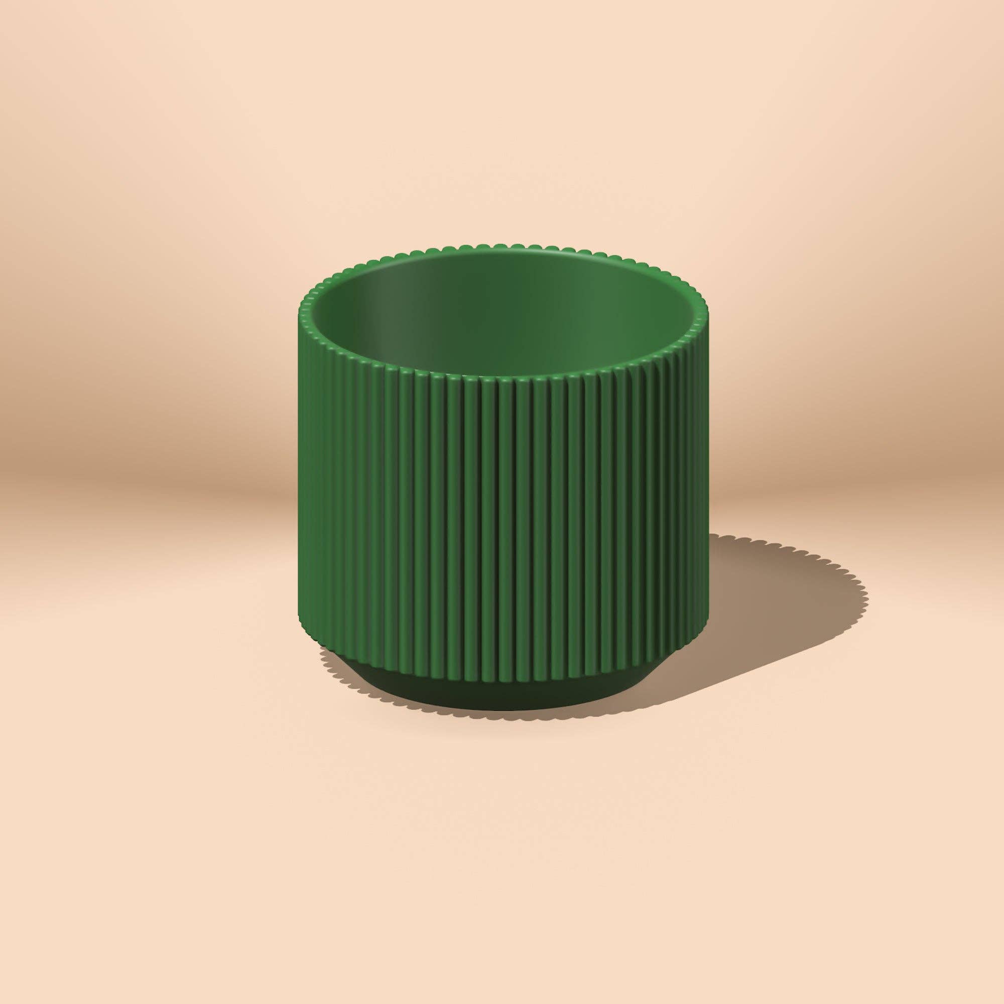 Mid-Century Mid Ribbed 3D Printed Planter