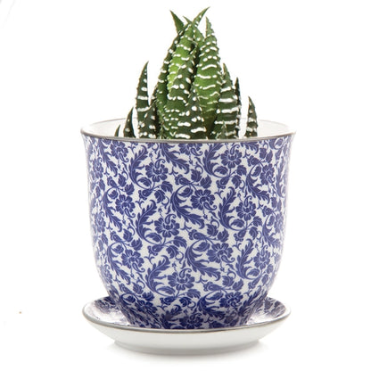 Liberte 4 Porcelain Pot with Saucer