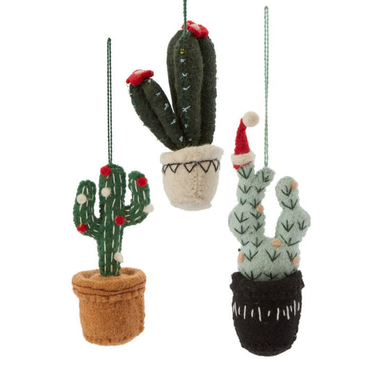 Festive Cactus Ornaments