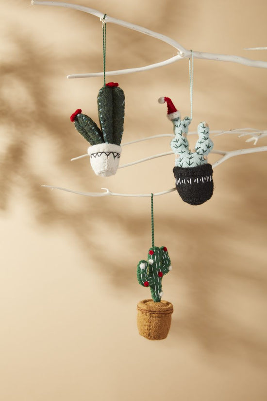 Festive Cactus Ornaments