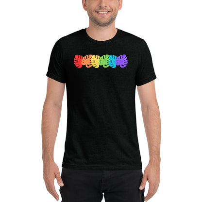 Monstera Leaf Rainbow Pride T-Shirt