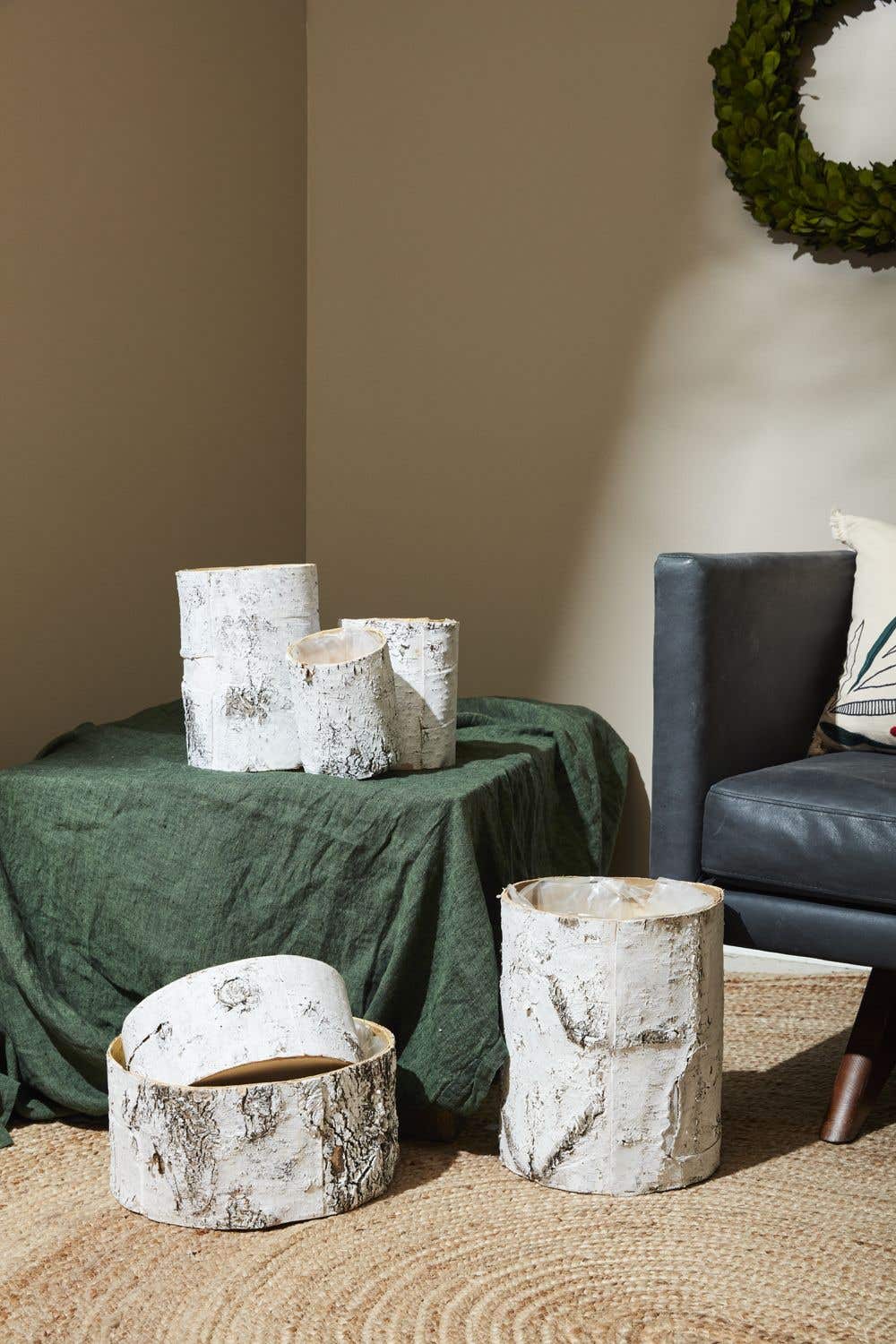 White Birch Pot