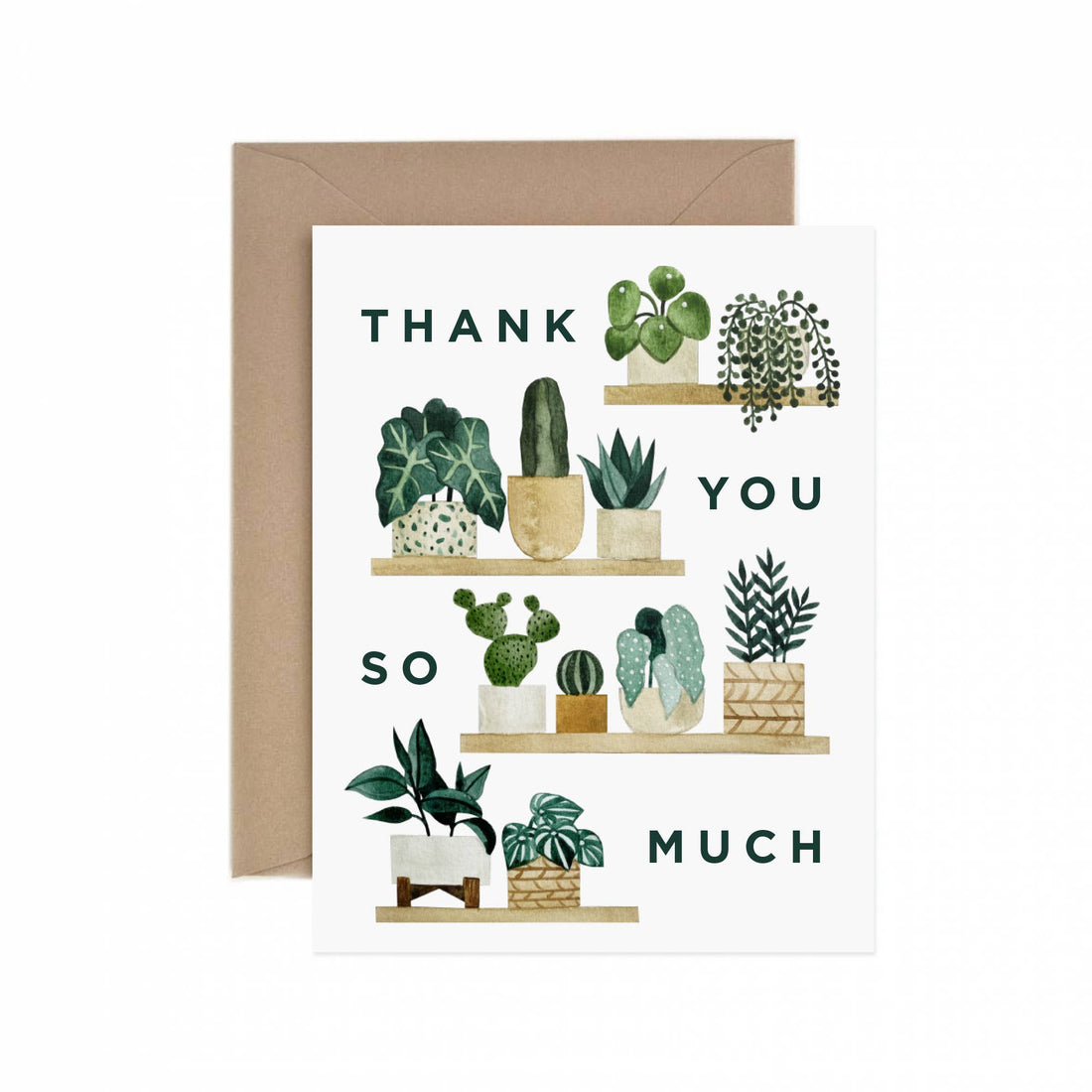 Thank You Plant Shelf Greeting Card