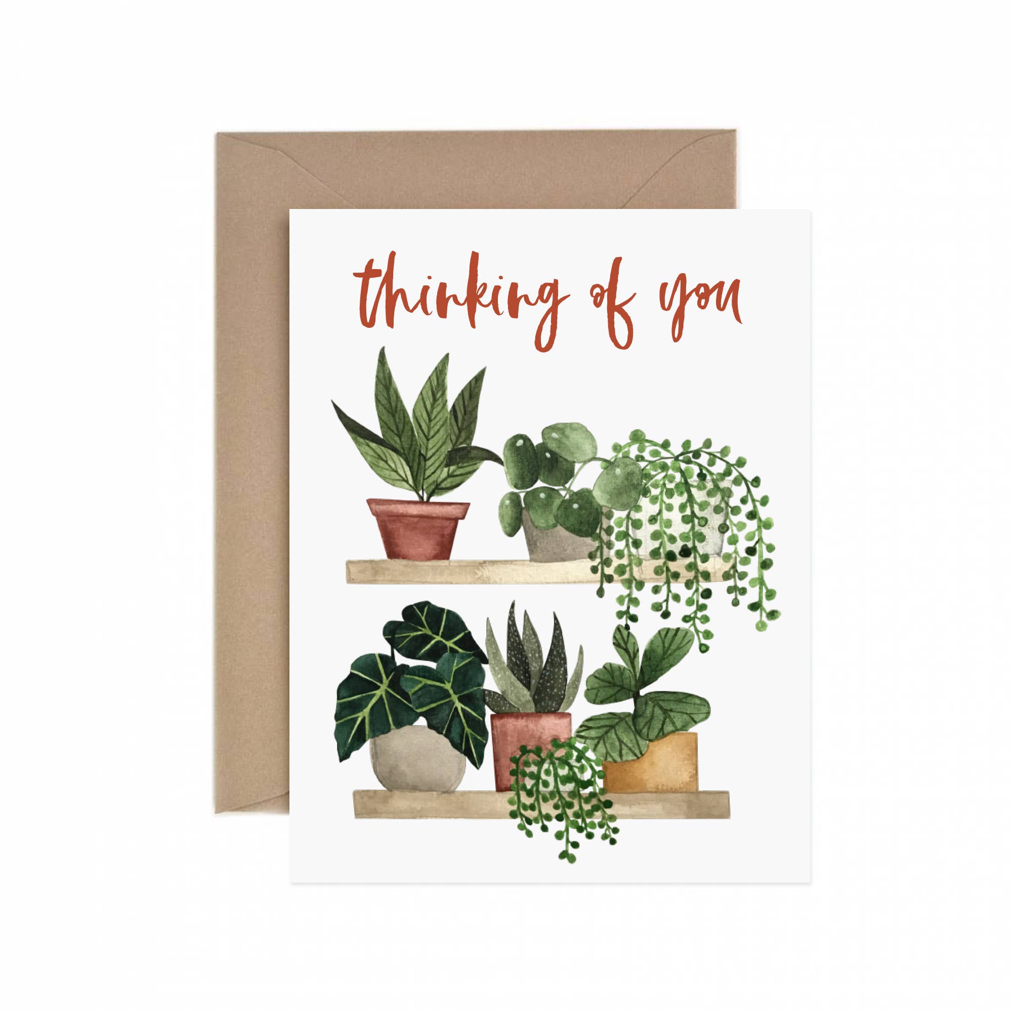 Thinking of You Plant Shelf Greeting Card