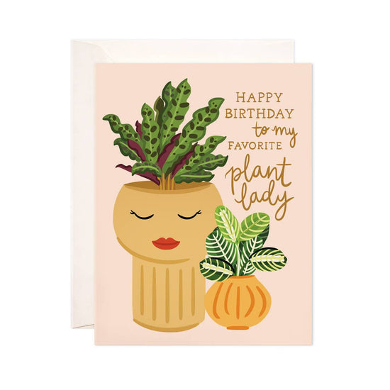Plant Lady Birthday Greeting Card