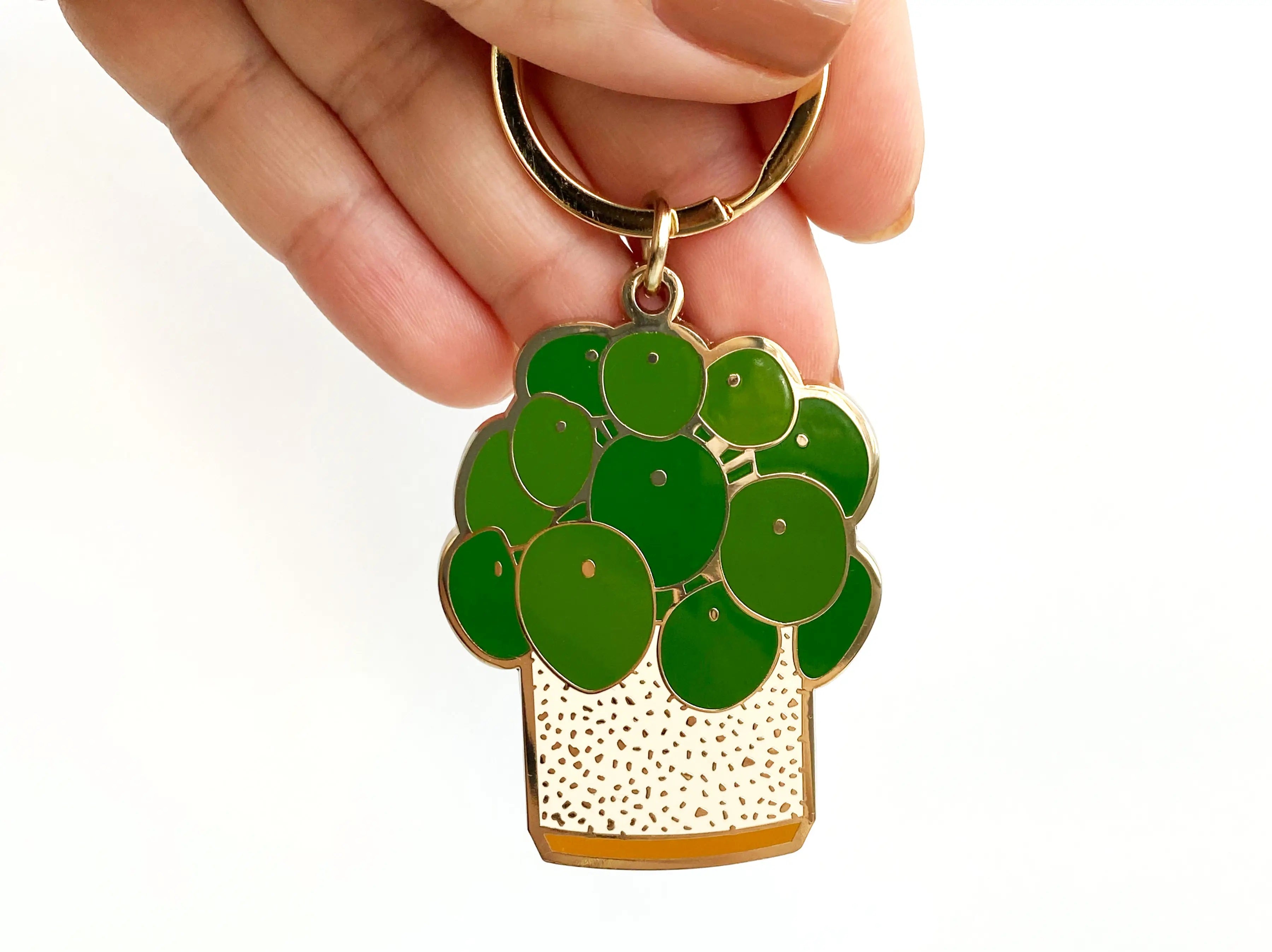 Pilea Plant Keychain