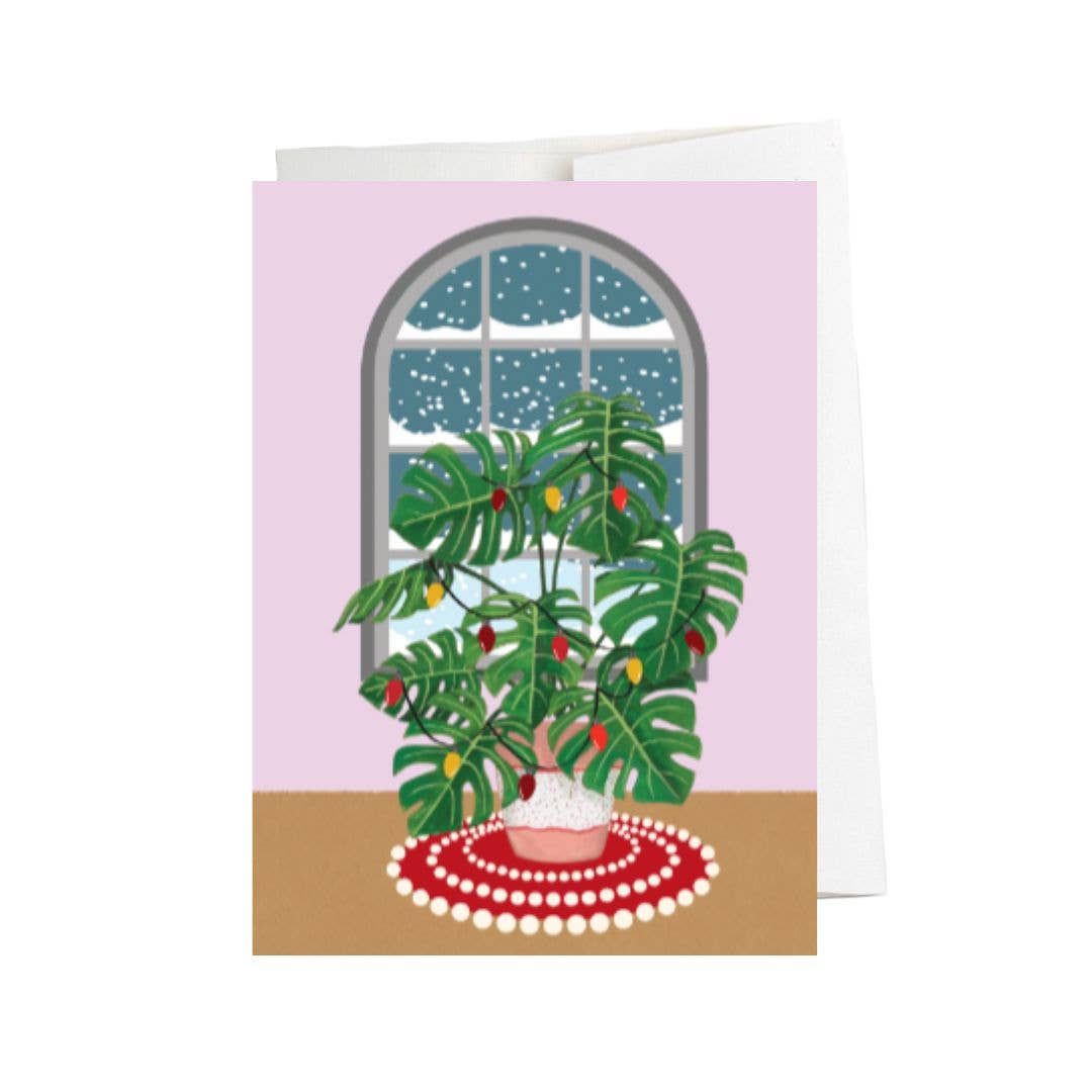 Monstera Holiday Greeting Card