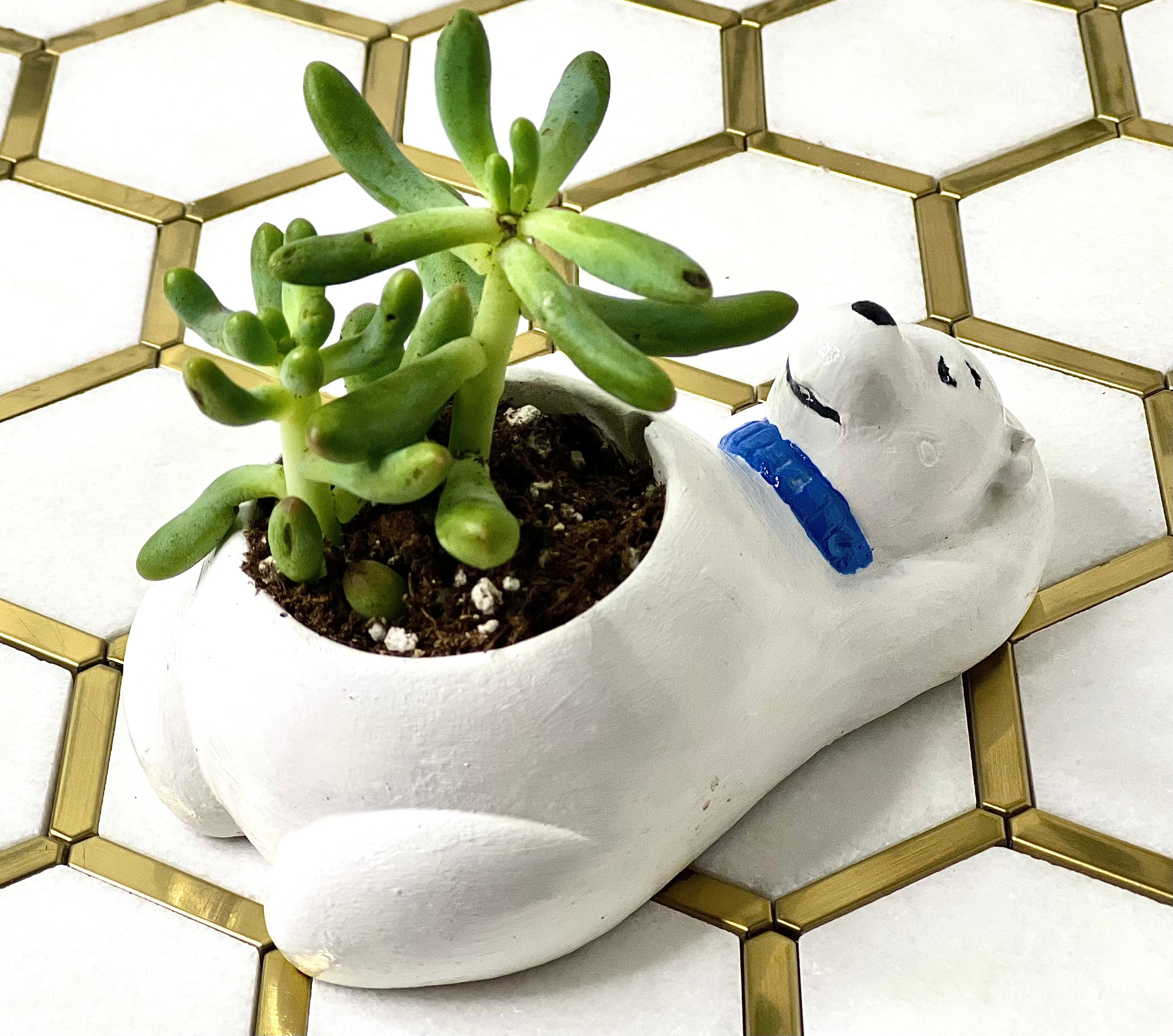 Polar Bear Hypertufa Planter