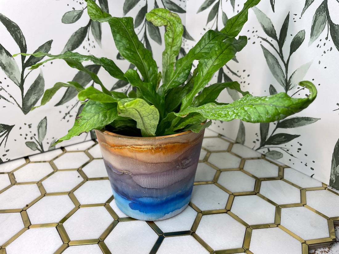 Alcohol Ink Planter: Sedona 4&quot;