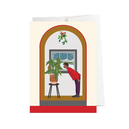 Mistletoe Holiday Greeting Card