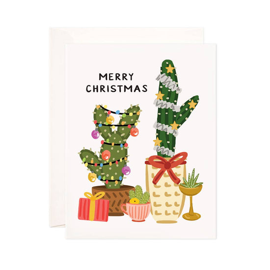 Christmas Cacti Greeting Card