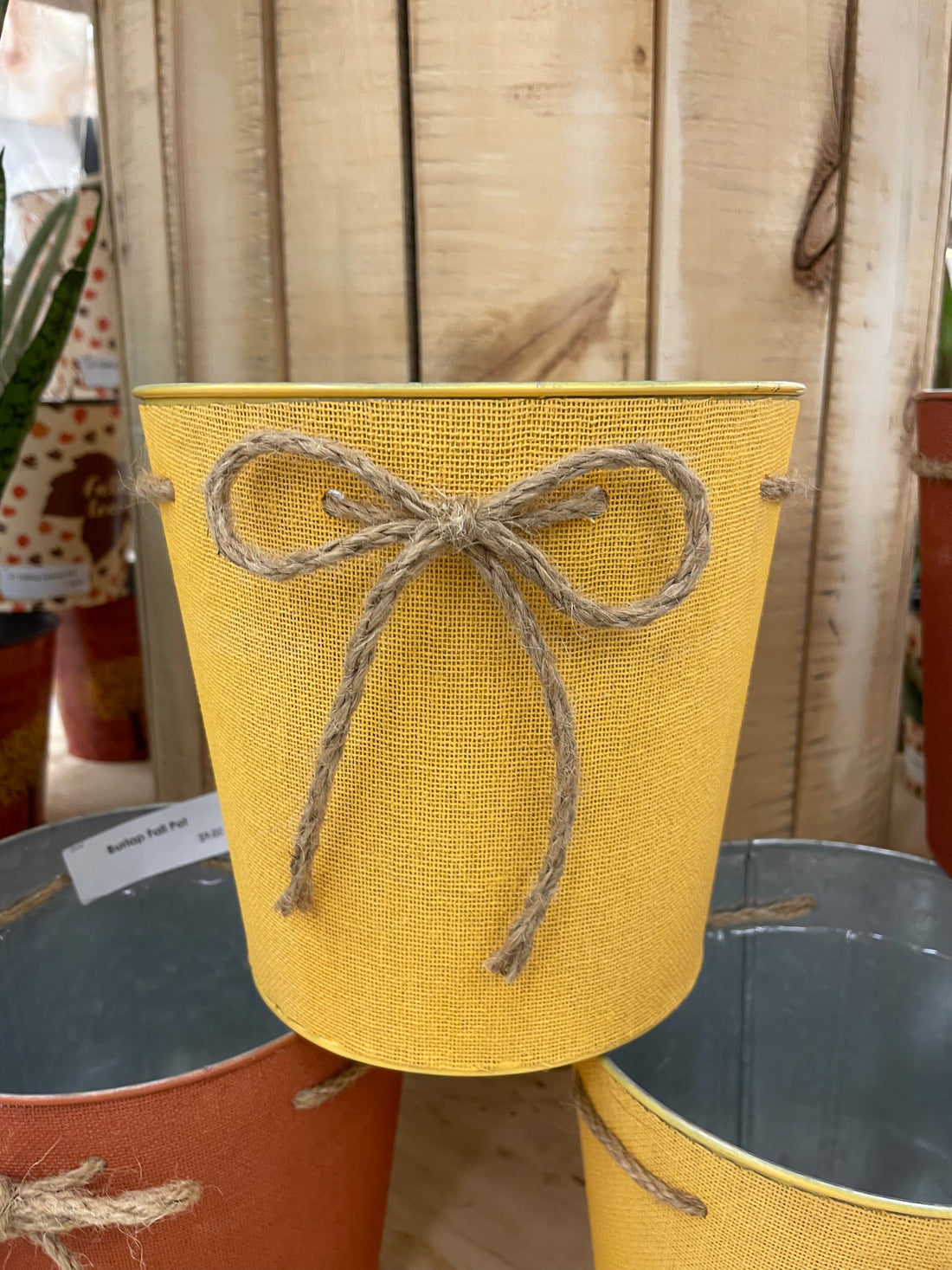 7.25” Fall Fabric Planter