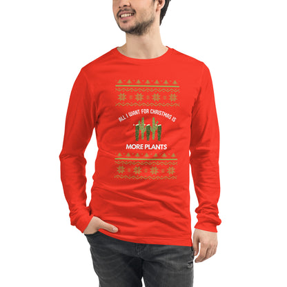 All I Want For Christmas Red Long Sleeve Tee